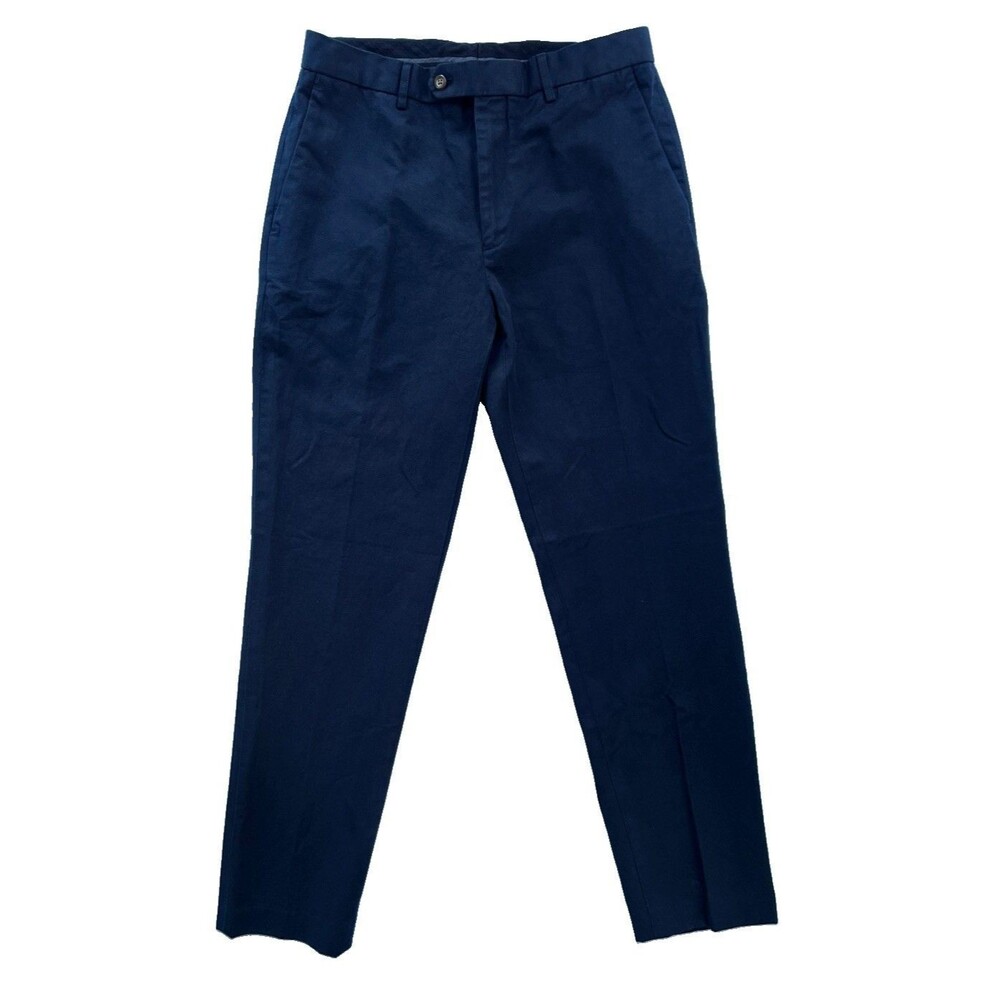 J.CREW pants navy blue cotton linen chino casual lightweight pant Size 31 AX271